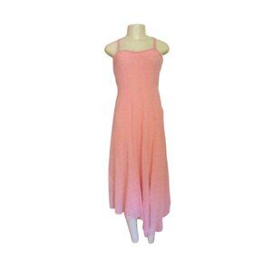 Rebecca Taylor Pink Swiss Dot Sleeveless Maxi Dress Size 2
